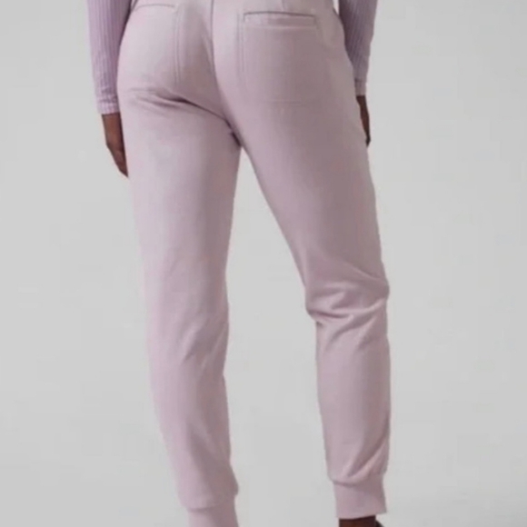 Athleta Apres Quilted Down Lavender Joggers Sz 12 - Picture 2 of 10